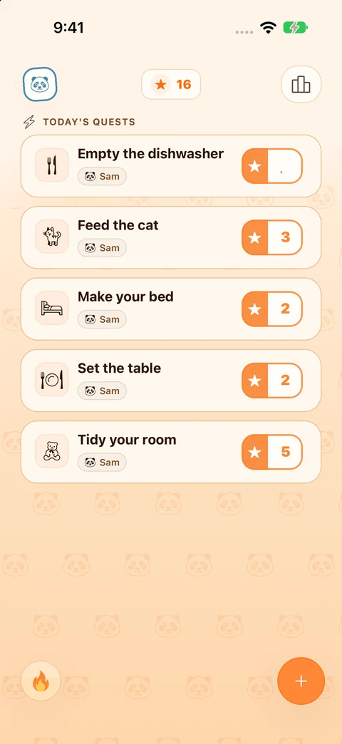 Summit: Household quests assigned to a family member
